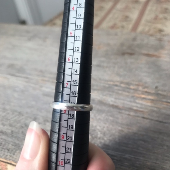 Sterling silver plated light blue sodalite gemstone cocktail ring oval boho - Picture 5 of 11